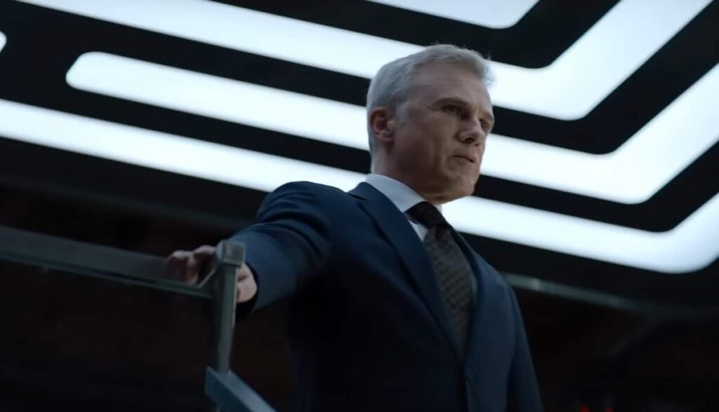 Christoph Waltz as Regus Patoff in The Consultant season 2 