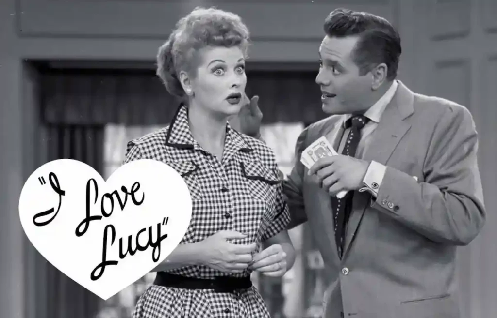 I Love Lucy featuring Lucille Ball as Lucy with her husband Ricky played by Desi Arnaz